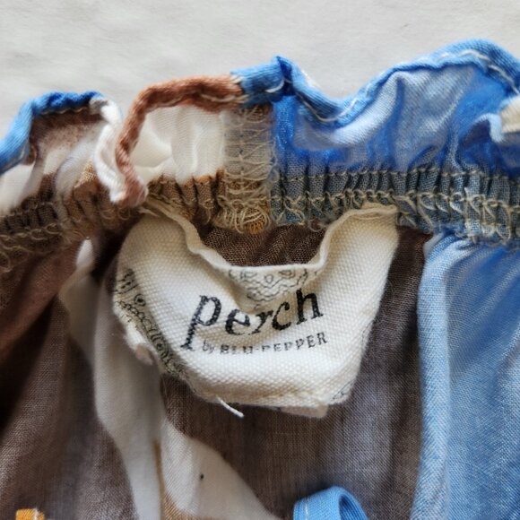 ❤️ 4/$20 Perch Blu Pepper Do It All top Women's 2XL Abstract peasant Keyhole tie - Picture 13 of 16